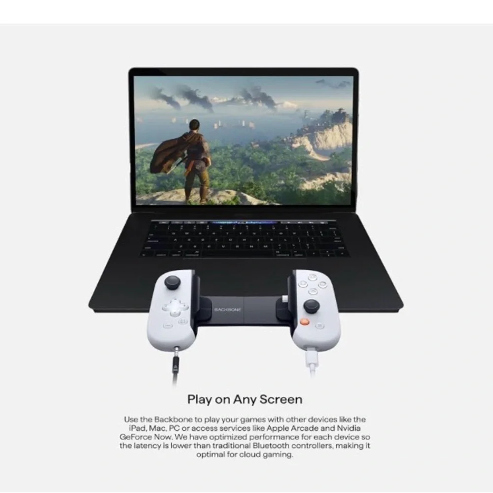 White Gaming Controller for Mobile Devices